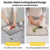 2-IN-1 Titanium Cutting Board for Kitchen Pure Titanium and Wheat