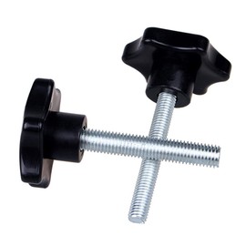 Yudesun 4Pcs M12x100mm Thumb Screw Star 60mm Dia Head Knob Tightening Plum Hex Shaped Plastic Head Clamping Knob Handle Screws