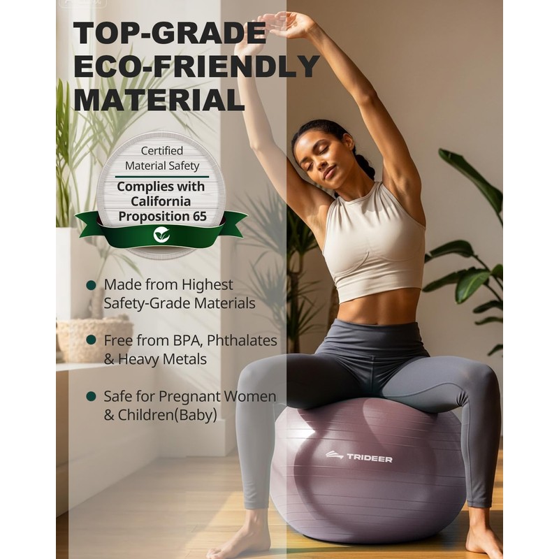 Trideer Yoga Ball for Pregnancy Office Ball Chair– Exercise Ball