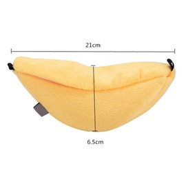 1 Pack Hamster Hanging House Hammock Banana Design Cotton Cage Sleeping Nest Suitable for Small Pet Bed Cage Swing (Color : Yellow)