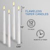 Ni-JASW Green Flameless Taper Candles with Remote Timer, Flickering Battery