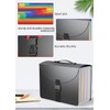 Vanulee 25 Pockets File Organiser Box File Folder,Document Organiser Concertina