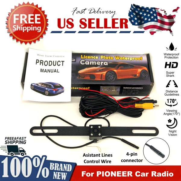 PARTX Rear View Camera Backup License Plate Night Vision for