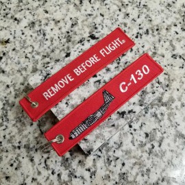 C-130 Hercules Cargo Remove Before Flight ® Keychain, Tag, Streamer!