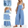 IWOLLENCE Women's Summer Jumpsuits Boho Wide Leg Overalls Casual Loose