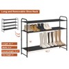KIMBORA 4 Tier Long Shoe Rack for Closet, Wide Shoe