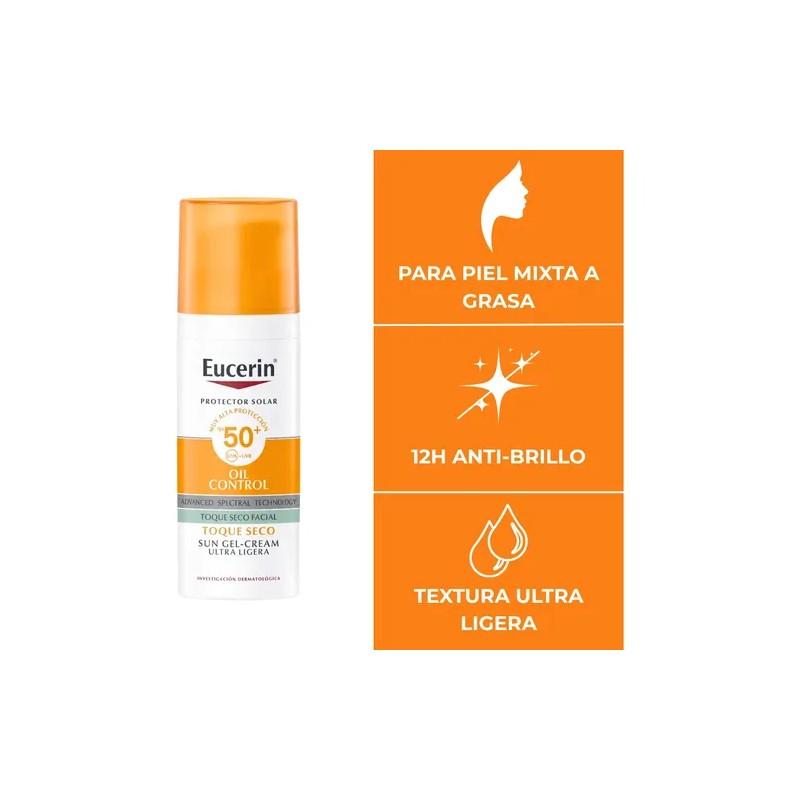 Protector Solar Eucerin Oil Control Anti Brillo Piel Mixta Grasa