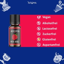 myAROMA Flavour Drops, Ginger 10 ml, Natural Liquid Aroma without Artificial Dyes, Vegan Flavour Drops, Sugar-Free, Calorie Free Food Flavour for Baking, Food and Drinking, No. 36