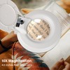 Gynnx Magnifying Glass with Light and Clamp,10X Lighted Magnifying Glass