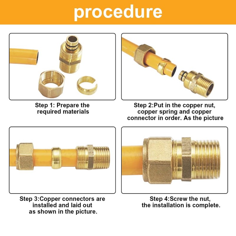 Tulov Pack of 2 16 Screw Fittings, Transition with 1/2