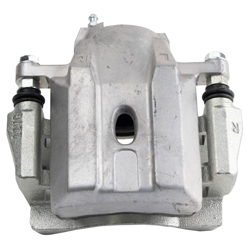 TRQ Front Brake Caliper Set Brackets Hardware Zinc Coated Compatible