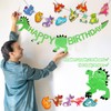 2 Pcs Dinosaur Birthday Decorations, Background Layout Birthday Banner, Dinosaur