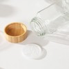 OMNISAFE 4 oz Glass Spice Jars with Bamboo Lids, Clear