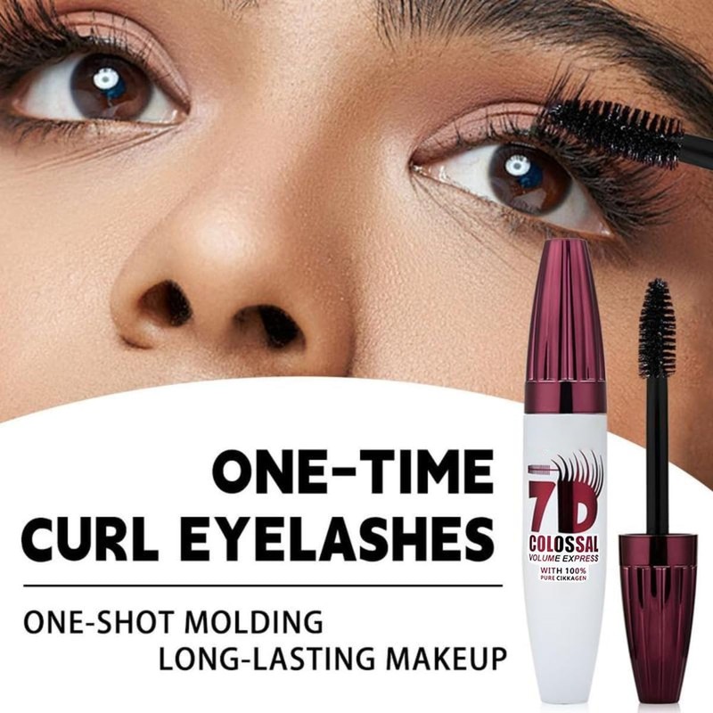 7D Waterproof Volume Mascara, Black Lengthening Thickening Softer Fuller Lashes