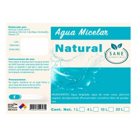 Sane Essentials Agua Micelar Hidratante 20 Litros Sane Essentials