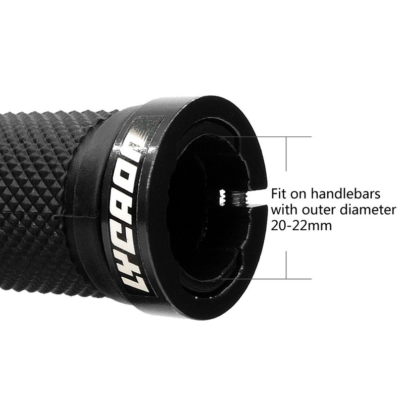 LYCAON Bike Handlebar Grips, Non-Slip Rubber Bicycle Handle Grip with