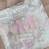 Light pink sugar handmade nail tips - ballerina / 연핑크