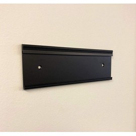 Aluminum Nameplate Holder, New, Modern Design, 8" x 2" (Matte Black, 5-pack)