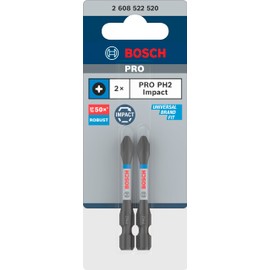 Bosch 2 x Pro Phillips Impact Bit (125 x 50 mm, Professional Accessories Screwdriver, Screwdriver)