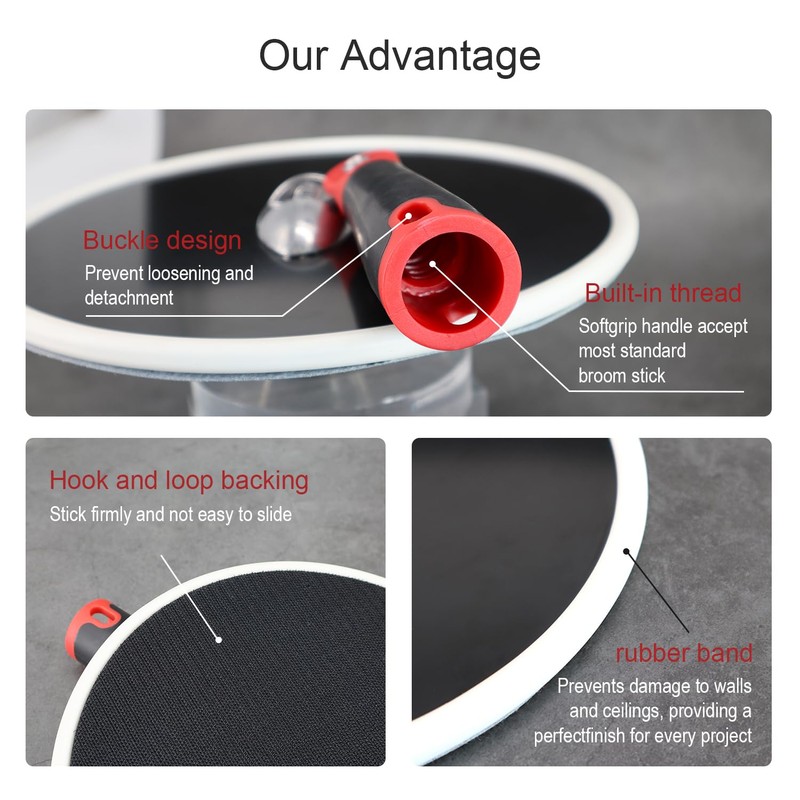 QZATACAEN Rod Grinder for Drywall Radius Hand Sanding Head 9
