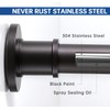 BRIOFOX Industrial Shower Curtain Rod - Never Rust Non-Slip 43-72