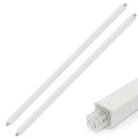 Showingo Towel Bar Replacement Rod 24 Inches Adjustable Spring End Wall Mount Replacement Towel Bar for Ceramic Holder Bathroom Kitchen Towels Bars Storage (White Towel Holder) (2PCS)