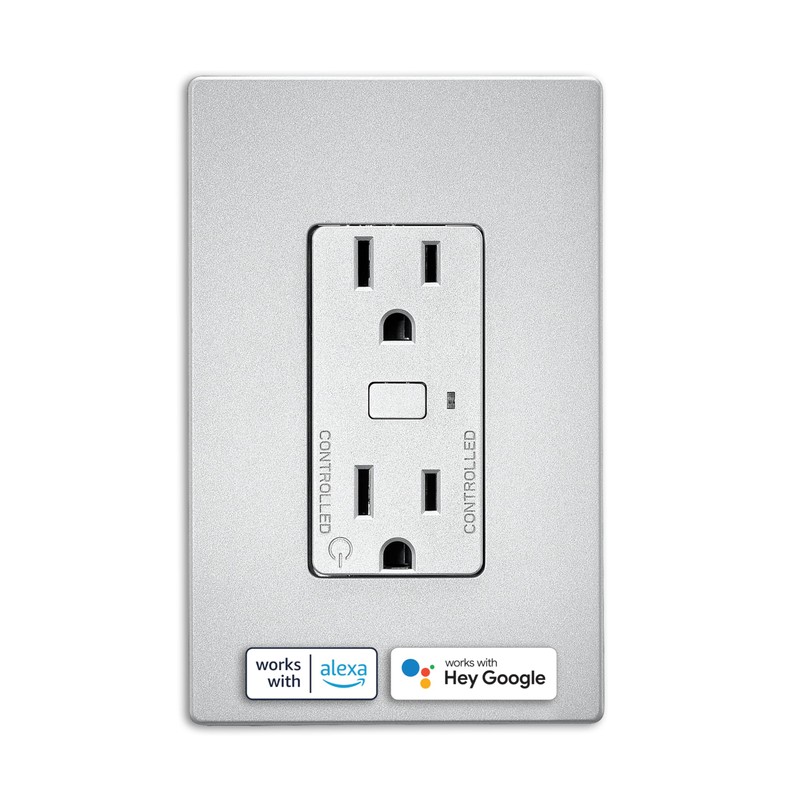 Eaton EWFTRCR15-SG-BX-L Wi-Fi Smart Receptacle Works with Hey Google and