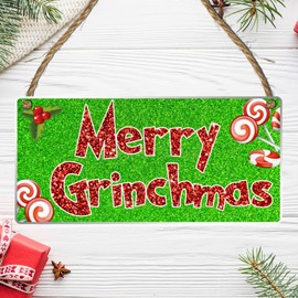 Festive Cheer Unleashed: Wooden Plaque - 19cm x 9cm, Ideal Christmas Decoration Gift for the Holiday Season Christmas Festive Decor (Acrylic Indoor & Outdoor Use)