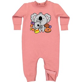 inktastic Mom Koala, Baby, Cute Koala, Donut, Candy Baby Fleece Romper 6 Months Mauve 45f74