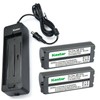 Kastar 2-Pack NB-CP2L Gray Battery and CG-CP200 Charger Compatible with