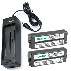 Kastar 2-Pack NB-CP2L Gray Battery and CG-CP200 Charger Compatible with Canon SELPHY CP100, SELPHY CP200, SELPHY CP220, SELPHY CP300, SELPHY CP330, SELPHY CP400, SELPHY CP510 Photo Printer