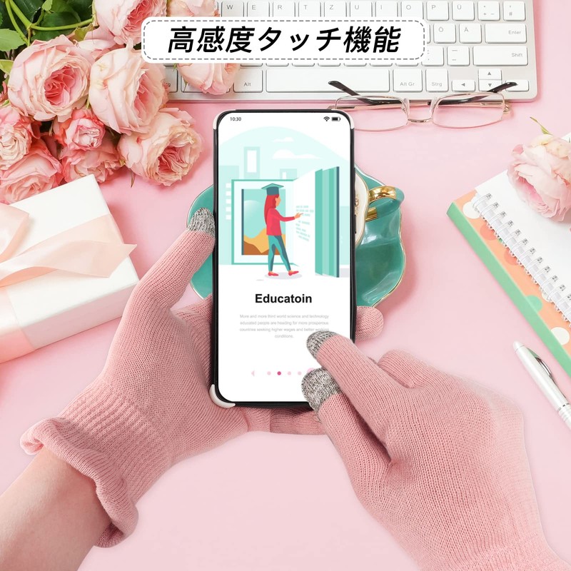 Donfri Touch Screen Moisturizing Gloves, 100% Cotton, Sleep Gloves, Night