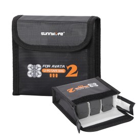 Sinyutia for DJI Avata 2 Lipo Battery Safe Bag, Avata2 Drone Battery Storage Bag, Fireproof & Explosion-Proof Safe Transport Protective Case For DJI Avata2 Accessory (For 3pcs Batteries)