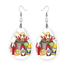 Crawfish Boil Earrings for Women - Crawfish Party Apperal
