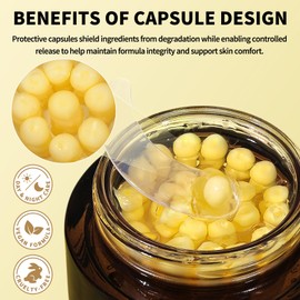 dewyhour Deep Vitamin C Golden Capsule Face Cream, Lightweight Face Moisturizer, Smoothing & Firming, Brightening Glow, Improves Appearance of Uneven Tone, Korean Skincare, For Dry Skin