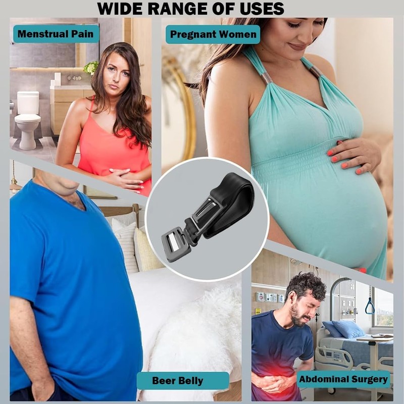 QOOWFEANIG Pregnancy Buffer Adjuster-Black Maternity Seat Cover Adjuster for Expectant,Protect