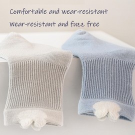 BlissToneha Baby Cotton Socks for Boys Girls 0-5 Years Newborn Infant Toddler Ankle Socks Soft Stretchy Round Cuff Breathable Socks (6-Pairs) (AU, Age, 6 Months, 12 Months, Bear+Star)