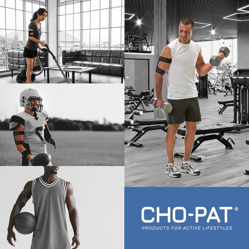 Cho-Pat Bicep/Tricep Cuff, Compression Brace for Bicep/Tricep Tendonitis, Weight Lifting