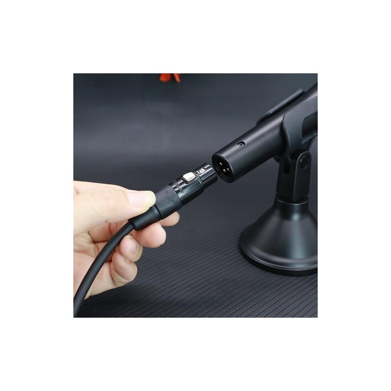 KIRLIN Cable MPC Cable de micrófono, XLR, negro, 25 pies