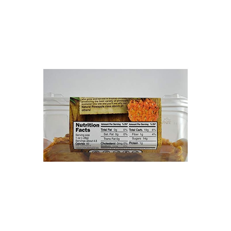 Nutty and Fruity 100% Natural Dried Pineapple Rings 4.5 Ounces
