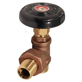 Midline Valve IXW-T012 Heavy Duty Hot Water Steam Radiator Valve; Air Vent Temperature Control; 1/2 in. SWT x Male Union; Brass