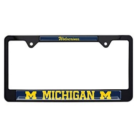 Elektroplate University of Michigan Wolverines Black License Plate Frame