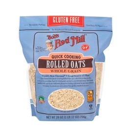 Bob's Red Mill Gluten Free Quick Cooking Rolled Oats, 28-ounce (Pack of 4)