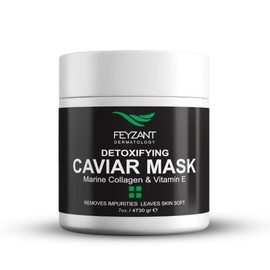 Feyzant Skincare Caviar Face Mask with Marine Collagen and Vitamin E - Professional Spa Quality, All Skin Types, Hydrating and Smoothing, 16 oz