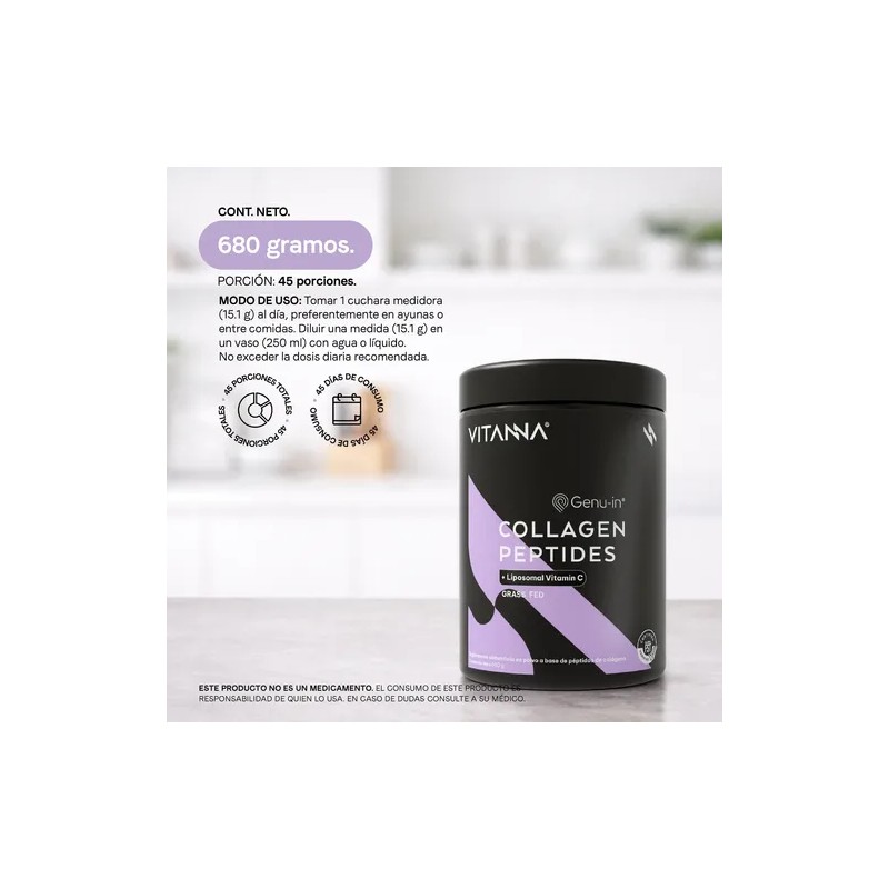 Vitanna Colágeno Hidrolizado Genu-in Vitamina C 15 Gr