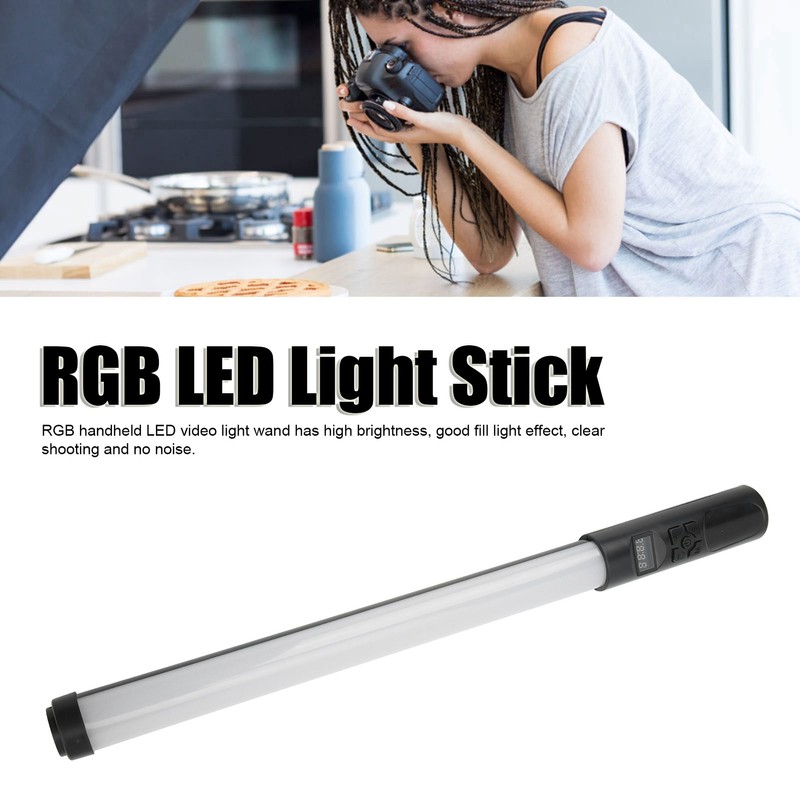 Portable RGB Handheld LED Video Light Wand Stick Outdoor Photography