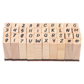 Operitacx 40 Pieces Letter Stamp Set, Wooden Stamp Alphabet Stamp Letters Number Stamp Numbers and Symbols, Stamp Set Letters for Art Card Planner