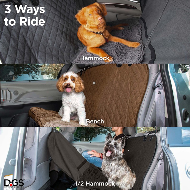 Dog Gone Smart 3-in-1 Nonslip Back Seat Cover & Hammock,