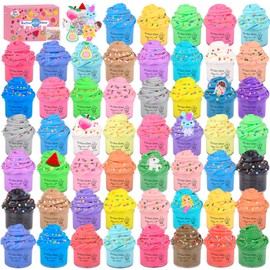 Butter Slime Kit, 56 Pack Colorful Slime, Soft and Non-Sticky Slime Party Favors for Kids, Birthday Classroom Exchange Gift Mini Slime, Stress Relief Toys for Boys Girls, 6 7 8 9 10 11 12