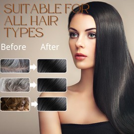 4-in-1 Hair Dye Shampoo for Gray Hair Coverage,New Formula, Semi-Permanent Herbal Hair Color Shampoo,Moisturizing,Lasting Shine for Men Women (Black, 10.14 Fl Oz)